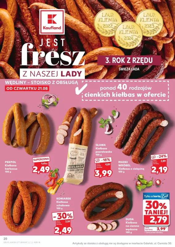 Kaufland - gazetka promocyjna Oferta Kaufland od czwartku 21.08 do środy 27.08 - strona 20