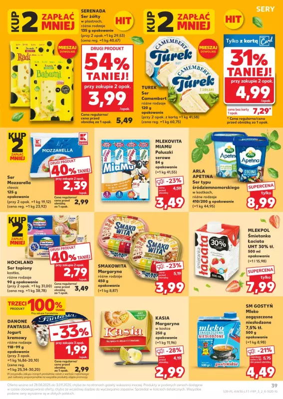 Kaufland - gazetka promocyjna Oferta Kaufland od czwartku 28.08 do środy 03.09 - strona 39