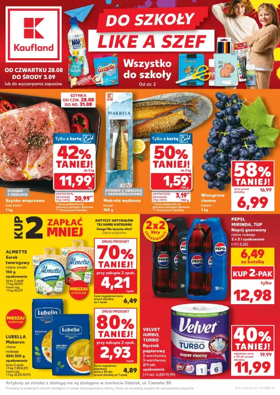 Kaufland - gazetka promocyjna Oferta Kaufland od czwartku 28.08 do środy 03.09
