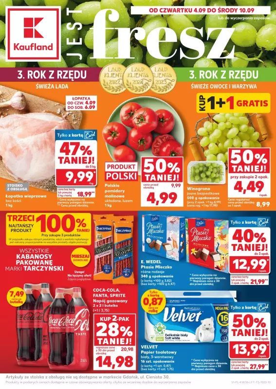 Kaufland - gazetka promocyjna Oferta Kaufland od czwartku 04.09 do środy 10.09