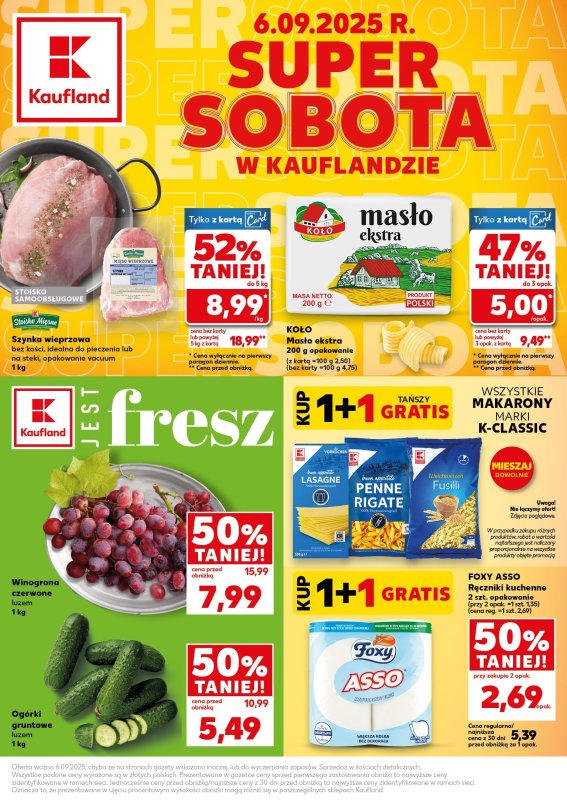Kaufland - gazetka promocyjna Oferta Kaufland - SUPER SOBOTA od soboty 06.09 do soboty 06.09