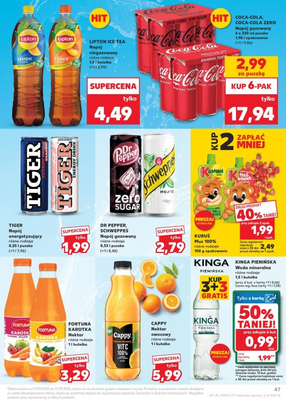 Kaufland - gazetka promocyjna Oferta Kaufland od czwartku 11.09 do środy 17.09 - strona 47
