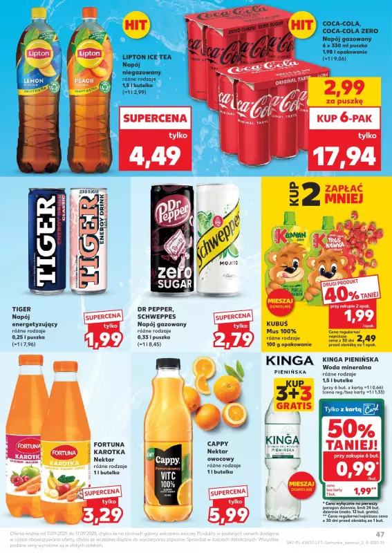 Kaufland - gazetka promocyjna Oferta Kaufland od czwartku 11.09 do środy 17.09 - strona 47