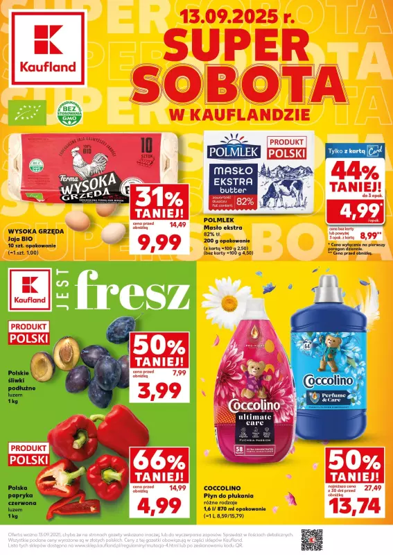 Kaufland - gazetka promocyjna Oferta Kaufland - SUPER SOBOTA od soboty 13.09 do soboty 13.09