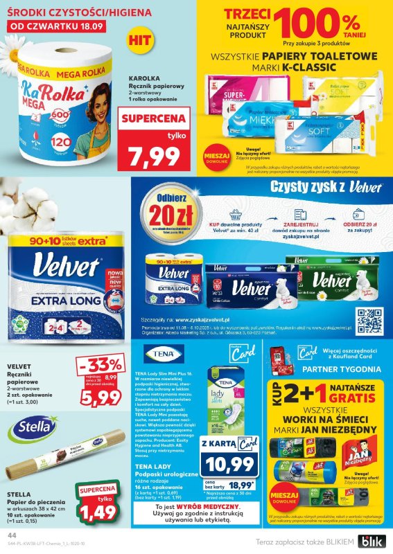 Kaufland - gazetka promocyjna Oferta Kaufland od czwartku 18.09 do środy 24.09 - strona 44