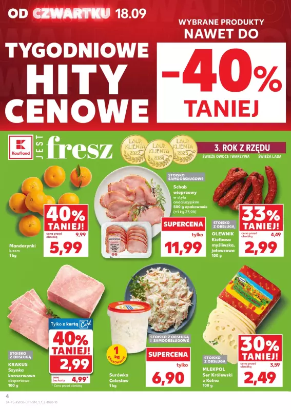 Kaufland - gazetka promocyjna Oferta Kaufland od czwartku 18.09 do środy 24.09 - strona 4