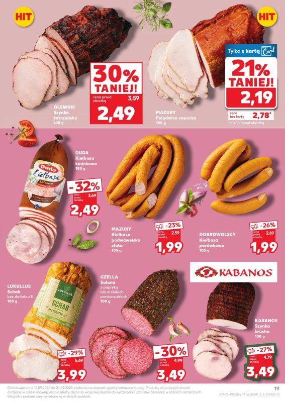 Kaufland - gazetka promocyjna Oferta Kaufland od czwartku 18.09 do środy 24.09 - strona 19