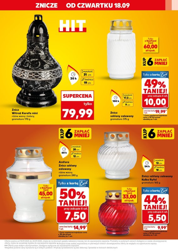 Kaufland - gazetka promocyjna Oferta Kaufland - Znicze od czwartku 18.09 do środy 24.09 - strona 3