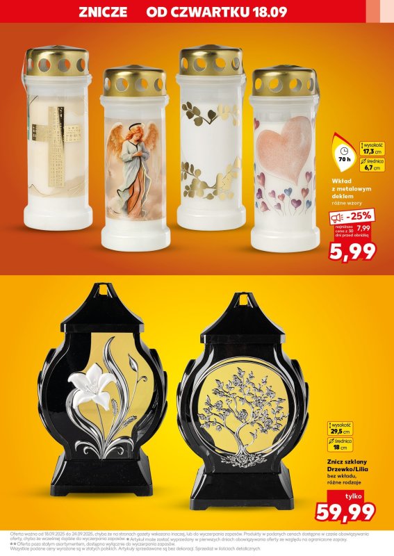 Kaufland - gazetka promocyjna Oferta Kaufland - Znicze od czwartku 18.09 do środy 24.09 - strona 9