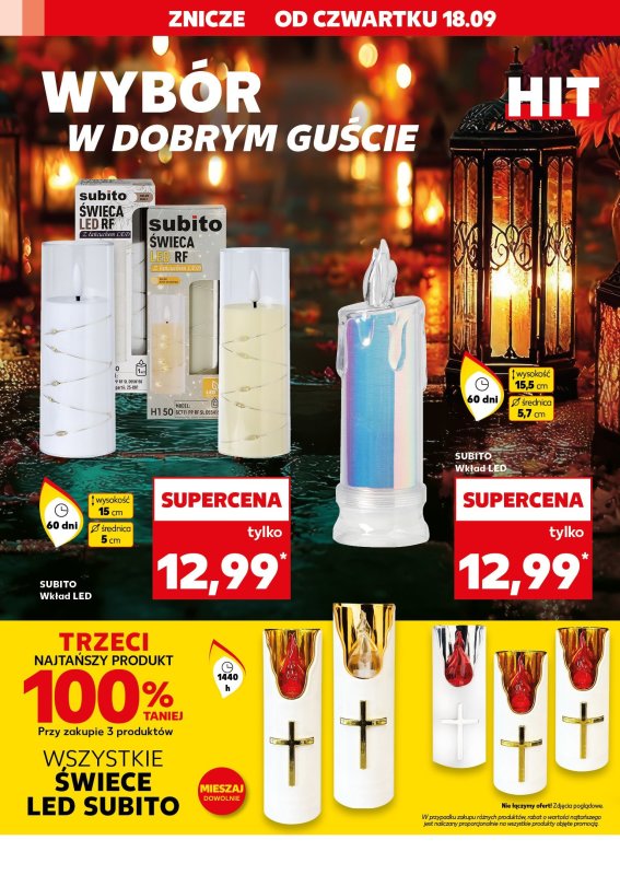 Kaufland - gazetka promocyjna Oferta Kaufland - Znicze od czwartku 18.09 do środy 24.09 - strona 16