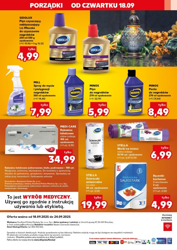 Kaufland - gazetka promocyjna Oferta Kaufland - Znicze od czwartku 18.09 do środy 24.09 - strona 20