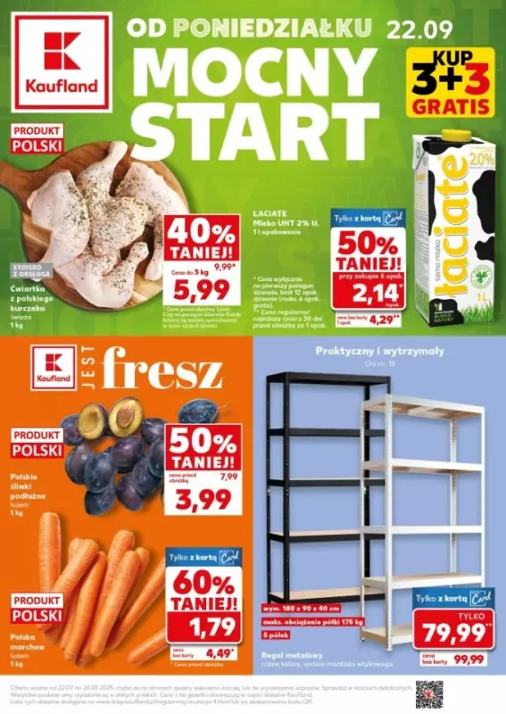 Kaufland - gazetka promocyjna Mocny Start od poniedziałku 22.09 do środy 24.09
