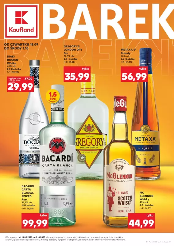 Kaufland - gazetka promocyjna Barek Kauflandu  do środy 01.10