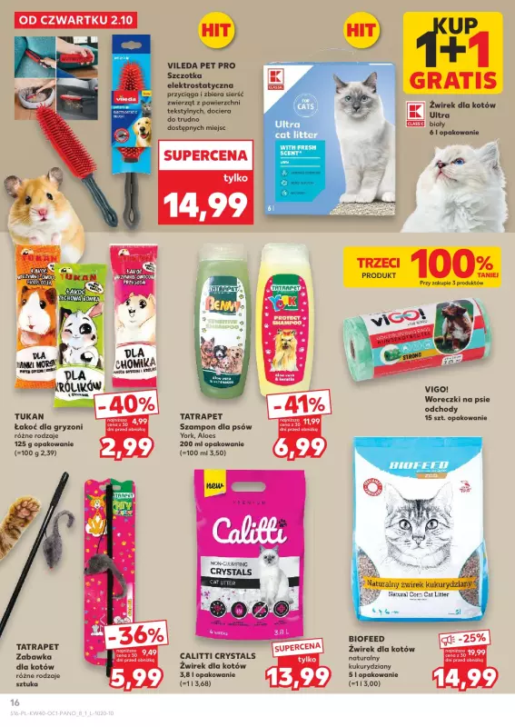 Kaufland - gazetka promocyjna Oferta Kaufland - Zwierzaki od czwartku 02.10 do środy 15.10 - strona 16