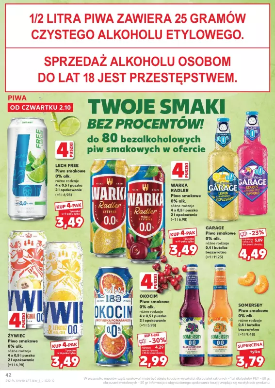 Kaufland - gazetka promocyjna Oferta Kaufland od czwartku 02.10 do środy 08.10 - strona 42