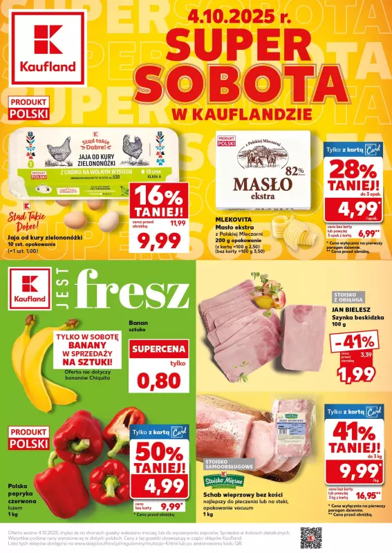 Kaufland - gazetka promocyjna Oferta Kaufland - SUPER SOBOTA od soboty 04.10 do soboty 04.10