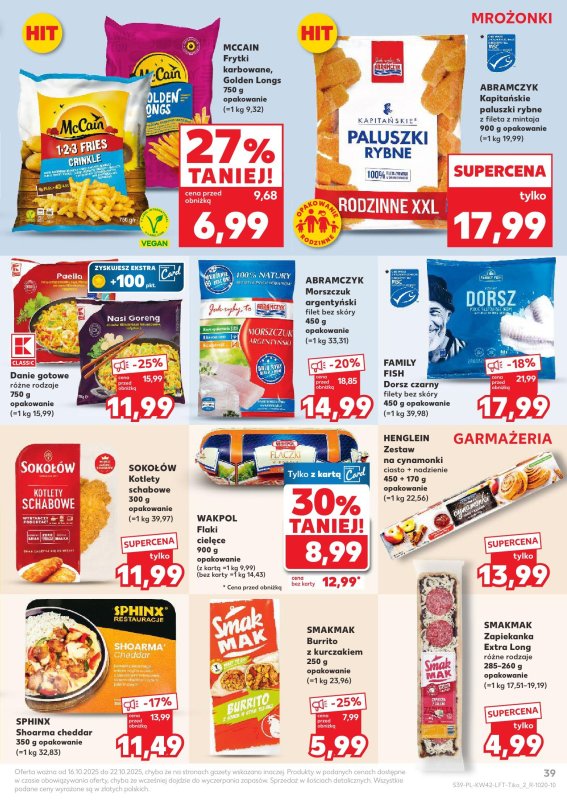 Kaufland - gazetka promocyjna Oferta Kaufland od czwartku 16.10 do środy 22.10 - strona 39