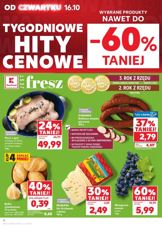 Kaufland - gazetka promocyjna Oferta Kaufland od czwartku 16.10 do środy 22.10 - strona 8