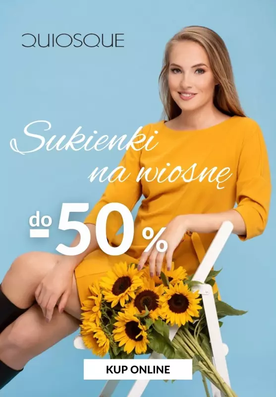 Quiosque - gazetka promocyjna Do -50% sukienki na wiosnę od środy 17.04 do poniedziałku 29.04