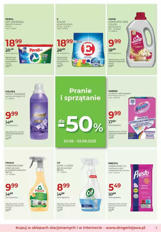 Drogerie Jawa - gazetka promocyjna Gazetka od środy 06.08 do wtorku 02.09 - strona 3