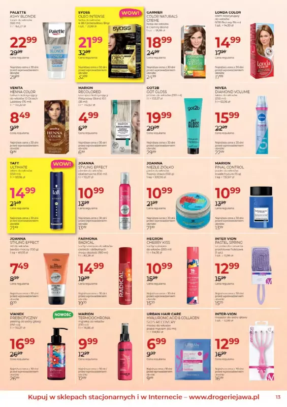 Drogerie Jawa - gazetka promocyjna Gazetka  do poniedziałku 03.11 - strona 13