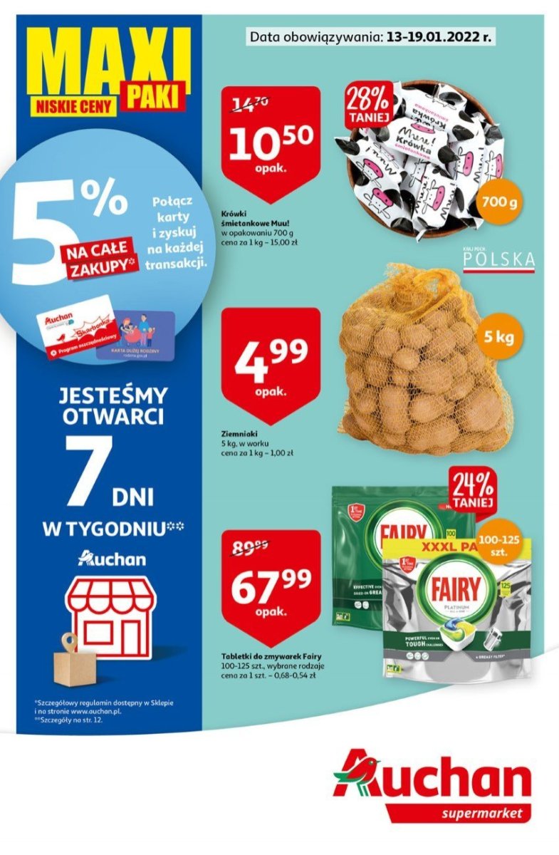 Gazetka Auchan - Maxi paki niskie ceny Supermarkety