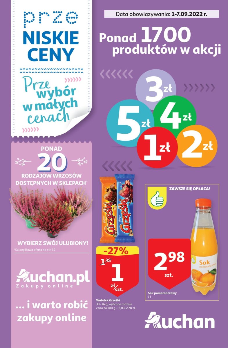 Gazetka Auchan - przeNISKIE CENY PrzeWYBÓR w małych cenach