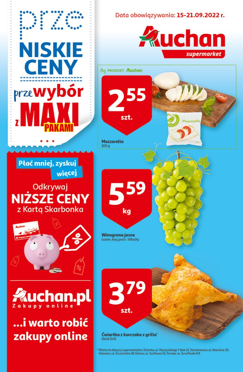 Gazetka Auchan - Gazetka przeNISKIE CENY – przeWybór z MAXI PAKAMI Supermarkety