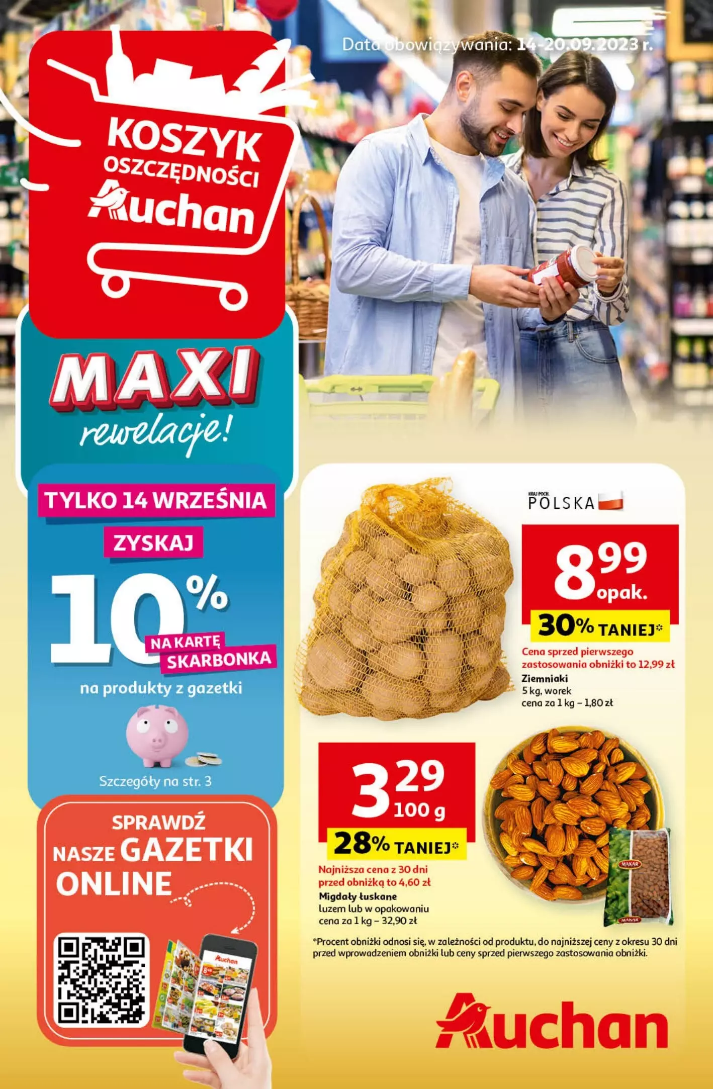 Auchan - gazetka promocyjna MAXI rewelacje! Hipermarket od czwartku 14.09 do środy 20.09