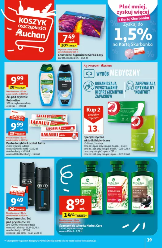 Auchan - gazetka promocyjna Zawsze owocne ZAKUPY Hipermarket od czwartku 21.09 do środy 27.09 - strona 19