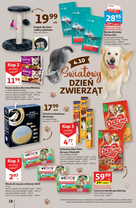 Auchan - gazetka promocyjna Zachwycające marki Auchan Hipermarket od czwartku 28.09 do środy 04.10 - strona 18