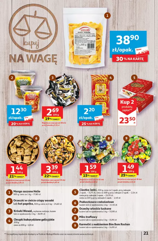 Auchan - gazetka promocyjna Zachwycające marki Auchan Hipermarket od czwartku 28.09 do środy 04.10 - strona 21
