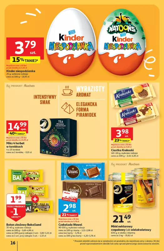 Auchan - gazetka promocyjna Zachwycające marki Auchan Hipermarket od czwartku 28.09 do środy 04.10 - strona 16