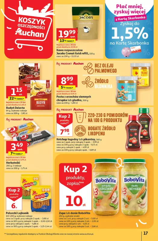 Auchan - gazetka promocyjna Zachwycające marki Auchan Hipermarket od czwartku 28.09 do środy 04.10 - strona 17