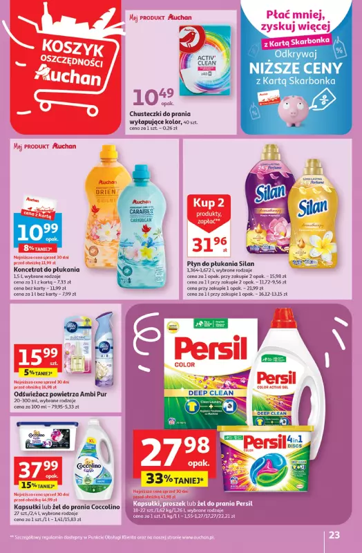 Auchan - gazetka promocyjna Zachwycające marki Auchan Hipermarket od czwartku 28.09 do środy 04.10 - strona 23