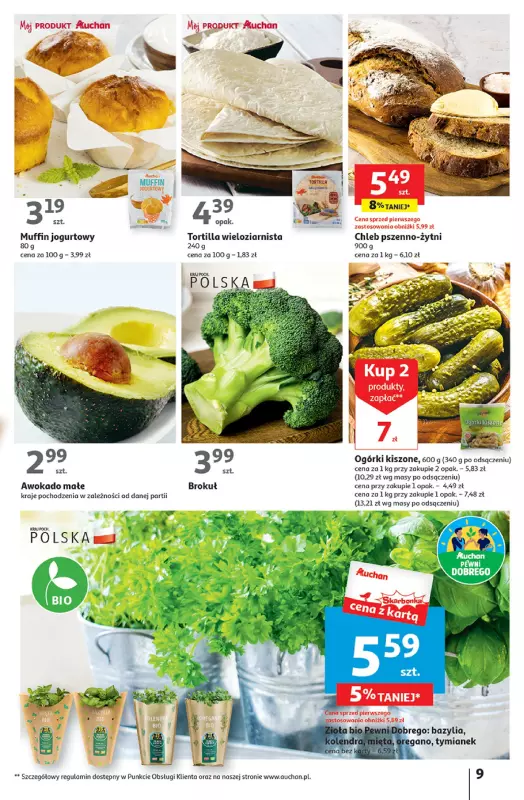 Auchan - gazetka promocyjna Zachwycające marki Auchan Hipermarket od czwartku 28.09 do środy 04.10 - strona 9