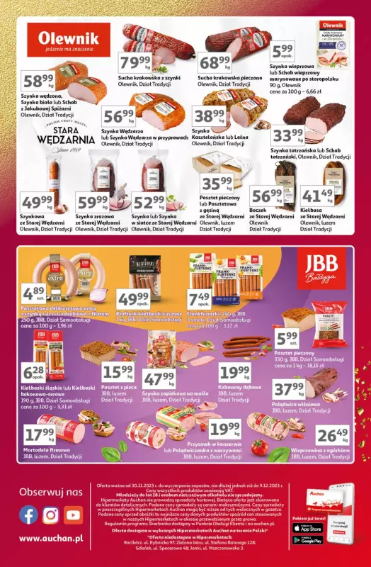 Auchan - gazetka promocyjna Znane Marki Lubiane Hipermarket od czwartku 30.11 do soboty 09.12 - strona 40