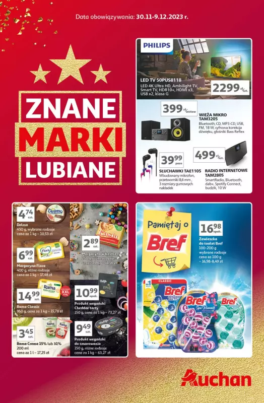 Auchan - gazetka promocyjna Znane Marki Lubiane Hipermarket od czwartku 30.11 do soboty 09.12