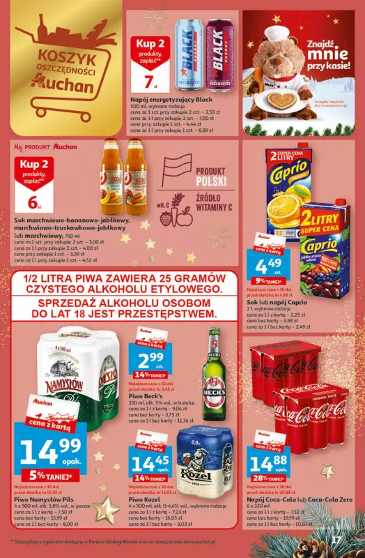 Auchan - gazetka promocyjna Magia Świąt Część 2 Hipermarket od czwartku 30.11 do środy 06.12 - strona 17