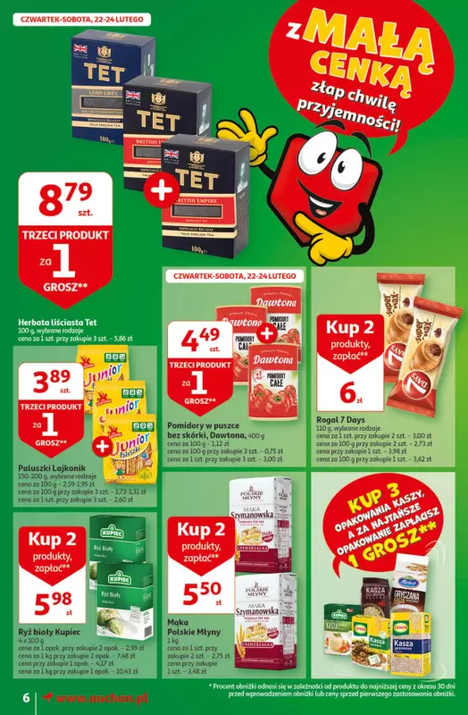 Auchan - gazetka promocyjna Z MAŁĄ CENKĄ dźwigniesz więcej! Moje Auchan od czwartku 22.02 do środy 28.02 - strona 6