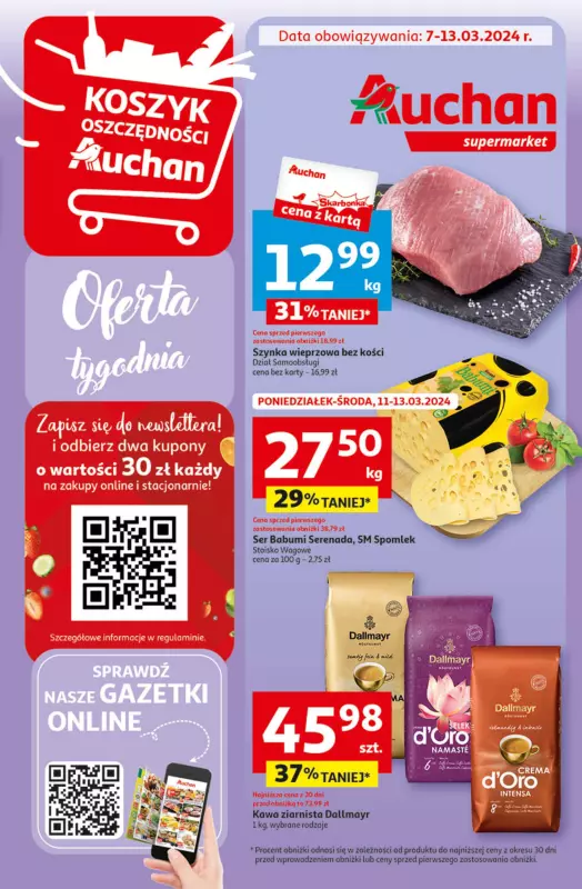 Auchan - gazetka promocyjna Oferta tygodnia Supermarket od czwartku 07.03 do środy 13.03