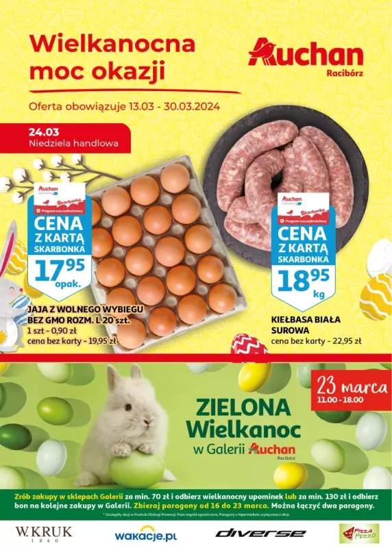 Auchan - gazetka promocyjna Gazetka Racibórz od środy 13.03 do soboty 30.03