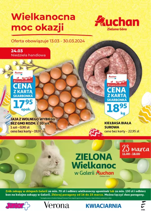 Auchan - gazetka promocyjna Gazetka Zielona Góra od środy 13.03 do soboty 30.03