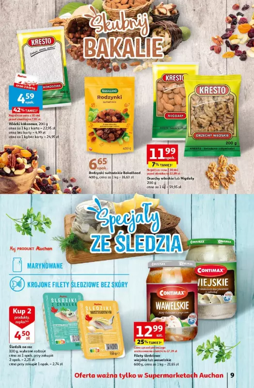 Auchan - gazetka promocyjna Wielkanoc z najlepszej cenie! Część 1. Supermarket od czwartku 14.03 do środy 20.03 - strona 9