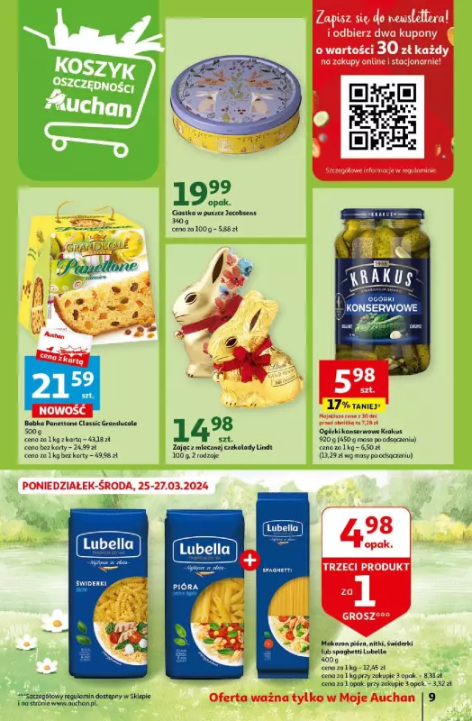 Auchan - gazetka promocyjna Wielkanoc z najlepszej cenie! Część 2. Moje Auchan od czwartku 21.03 do soboty 30.03 - strona 9