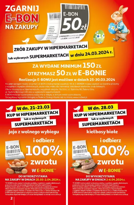 Auchan - gazetka promocyjna Wielkanoc z najlepszej cenie! Część 2. Moje Auchan od czwartku 21.03 do soboty 30.03 - strona 2