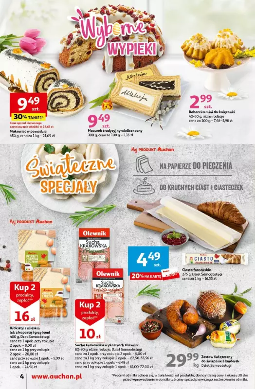 Auchan - gazetka promocyjna Wielkanoc z najlepszej cenie! Część 2. Moje Auchan od czwartku 21.03 do soboty 30.03 - strona 4