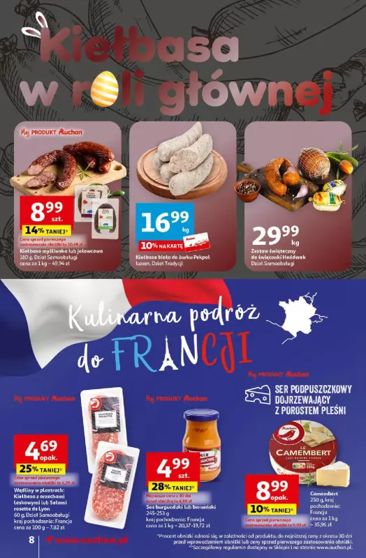 Auchan - gazetka promocyjna Wielkanoc z najlepszej cenie! Część 2. Supermarket od czwartku 21.03 do soboty 30.03 - strona 8