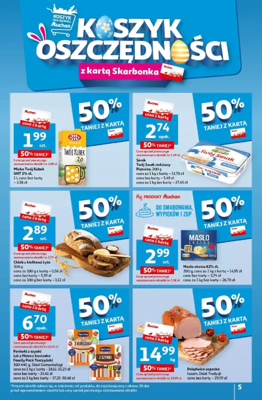 Auchan - gazetka promocyjna Wielkanoc z najlepszej cenie! Część 2. Hipermarket od czwartku 21.03 do soboty 30.03 - strona 5