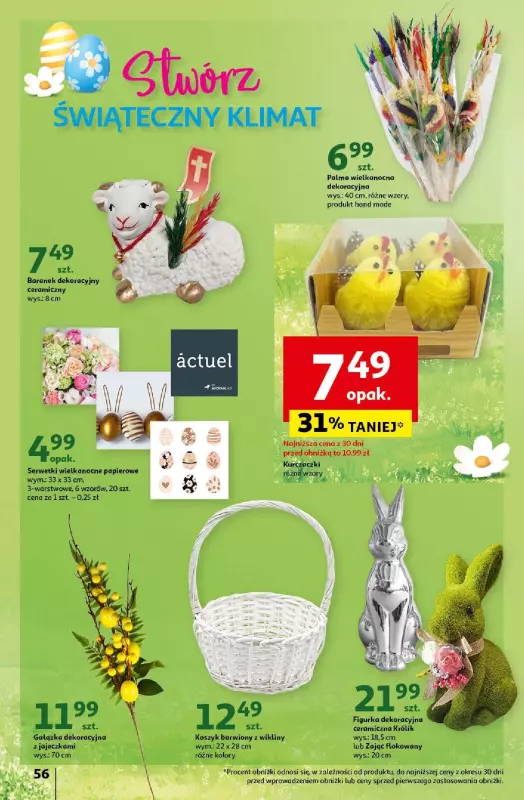 Auchan - gazetka promocyjna Wielkanoc z najlepszej cenie! Część 2. Hipermarket od czwartku 21.03 do soboty 30.03 - strona 56
